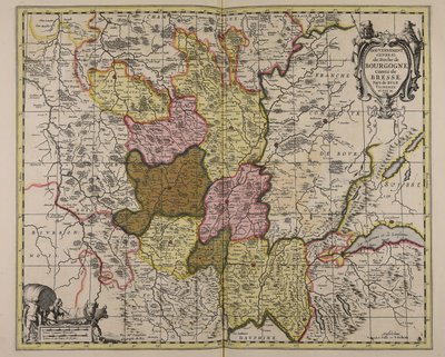 Algemeen bestuur van het hertogdom Bourgondië graafschap Bresse land van Buge Valromey en Gex amp;c. door Guillaume Sanson