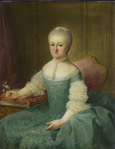 Portret van een dame uit de van de Poll familie, mogelijk Anna Maria Dedel, vrouw van Jan van de Poll door Guillaume de Spinny