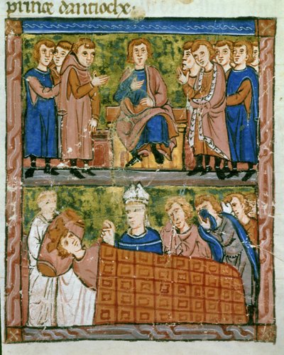Raad van Kruisleiders en Dood van Baudoin, Graaf van Henegouwen door Guillaume de Tyr