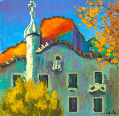 Casa Batlló, 2007 (gouache op papier) door Guillermo Martí Ceballos