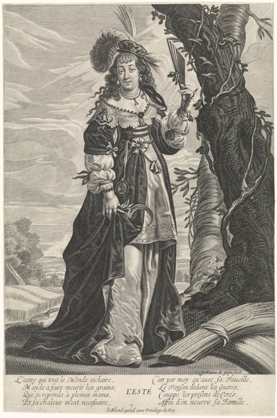 Zomer in de gedaante van een vrouw door Guilliam de Gheyn