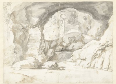 Uitzicht in de gewelven van een klassieke ruïne door Guilliam du Gardijn