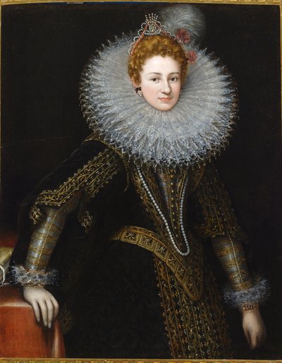 Portret van Veronica Spinola Serra, begin 17e eeuw door Guilliam van Deynen