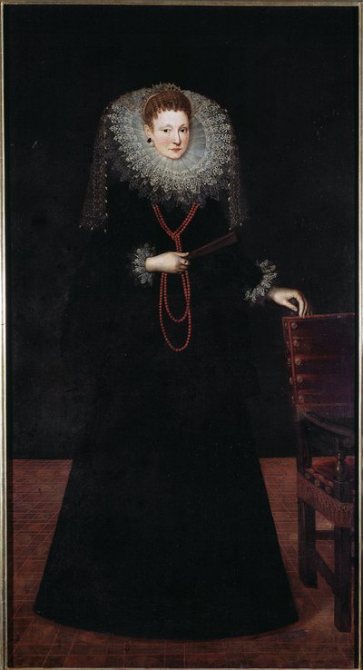 Portret van een adellijke dame uit Genua door Guilliam van Deynen