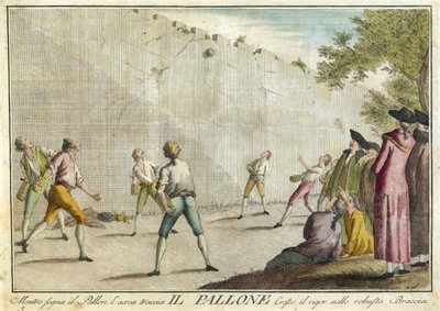 Il Pallone uit Giuochi, Trattenimenti e Feste Annue che si Costumano in Toscana e Specialmente in Firenze, uitgegeven 1790 door Guiseppe Piattoli