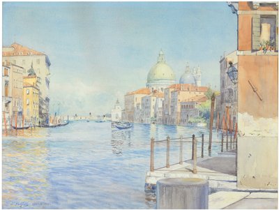 Het Grote Kanaal, Venetië, met de Santa Maria della Salute door Gunnar Widforss