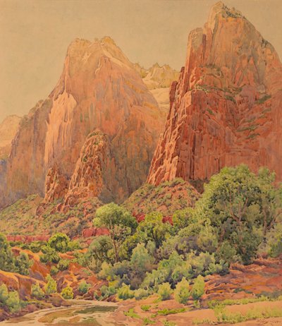 De patriarchen, Zion National Park door Gunnar Widforss