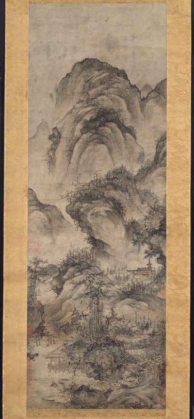 Water Paviljoen van Twin Pines door Guo Xi