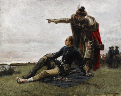 Karel XII van Zweden en Ivan Mazepa na de Slag bij Poltava, 1879 door Gustaf Cederström