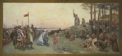 Ansgar predikt het christendom door Gustaf Olaf Cederstrom