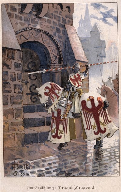 Dragowit - Dragovit (8e eeuw) koning van de Veletes door Gustav Adolf Closs