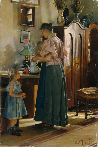 Avondmaal door Gustav Adolf Hessl