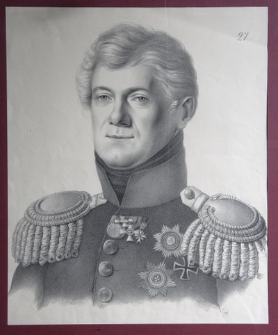 Portret van Prins Dmitriy Vladimirovich Golitsyn 1771-1844, 1820s door Gustav Adolf Hippius
