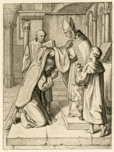 Maarten Luther wordt tot priester gewijd door Gustav Ferdinand Leopold Konig