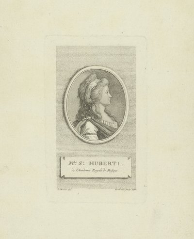 Portret van de operazangeres Antoinette Saint-Huberty 1756-1812, ca. 1790 door Gustav Georg Endner