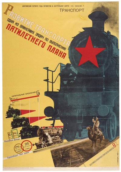Ontwikkeling van het transport - een van de belangrijkste taken door Gustav Klutsis