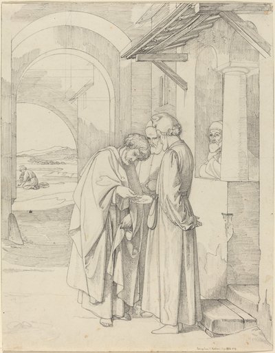 Petrus betaalt de tempelbelasting door Gustav Heinrich Naeke