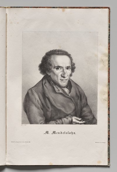 Duitslands Beroemde Auteurs: Portret van Moses Mendelssohn door Gustav Karl Friedrich Luderitz