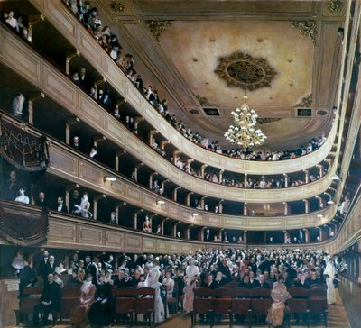 Auditorium in het Oude Burgtheater, Wenen, 1888 door Gustav Klimt