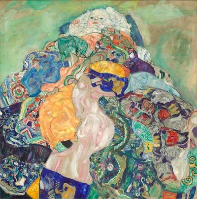 Baby (Wieg) door Gustav Klimt