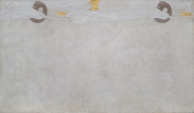 Beethovenfries: Het verlangen naar geluk - Paneel 4, linker lange muur door Gustav Klimt