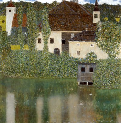 Castello Sul Lago Atter, Kasteel Unterrach aan de Attersee, 1908 door Gustav Klimt