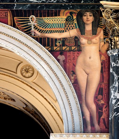 Egypte I. Spandrel boven de Grote Trap, Kunsthistorisches Museum, Wenen door Gustav Klimt