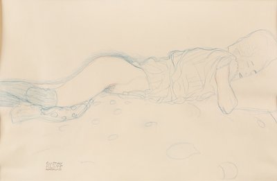 Vrouwelijke semi-naakt, ca. 1908 door Gustav Klimt