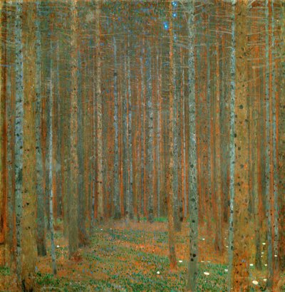 Sparrenbos I door Gustav Klimt