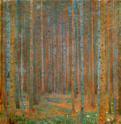 Sparrenbos I, 1901 door Gustav Klimt