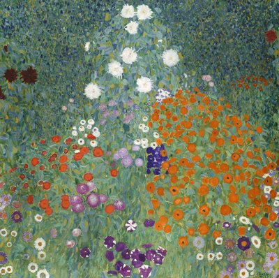 Bloementuin, 1905-07 door Gustav Klimt