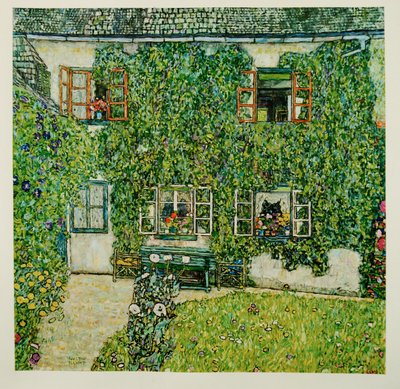 Boswachtershuis in Weissenbach aan het Attersee-meer door Gustav Klimt