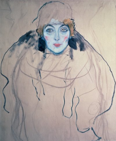 Hoofd van een vrouw, 1917 door Gustav Klimt