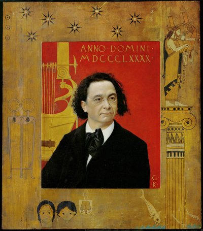 Joseph Pembauer, pianist en pianoleraar door Gustav Klimt