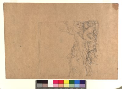 Kompositionsskizze für das Bild "Irrlichter" door Gustav Klimt