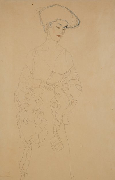 Met Lichte Wending naar Links, 1907 door Gustav Klimt