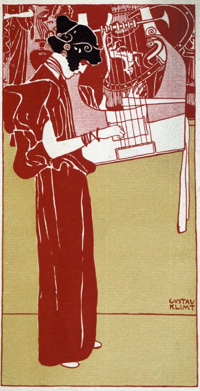 Muziek (tekening door Gustav Klimt, begin 20e eeuw) door Gustav Klimt