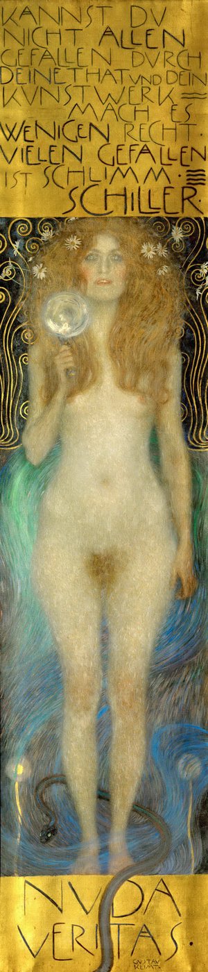 Nuda Veritas, 1899 door Gustav Klimt