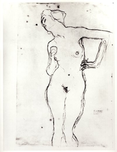 Naakt door Gustav Klimt