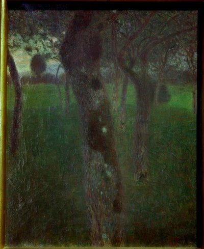 Boomgaard in de avond (Boomgaard. Avond) door Gustav Klimt