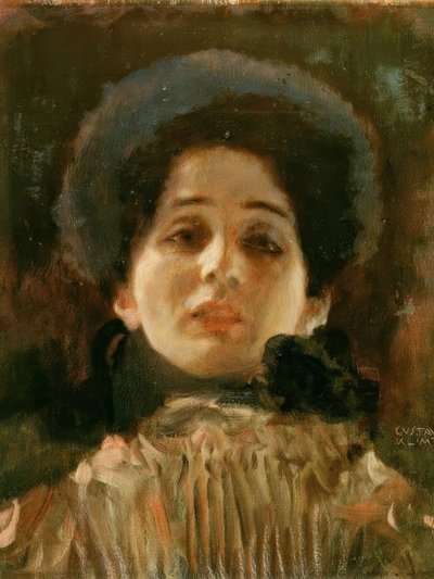 Portret van voren door Gustav Klimt