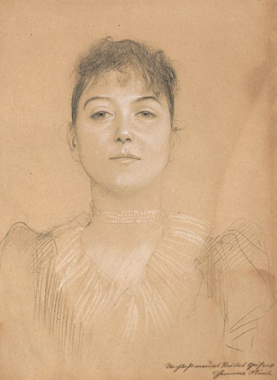 Portret van een Vrouw door Gustav Klimt