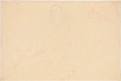 Liggende naakten, 1913 door Gustav Klimt
