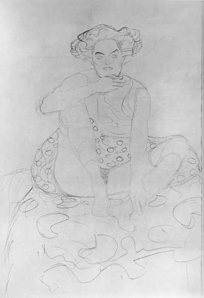 Zittende vrouw, 1916 door Gustav Klimt