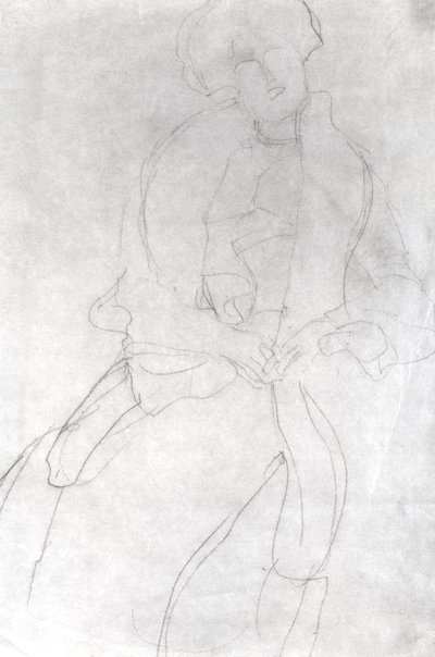 Zittende Vrouw met Boa (Adele Bloch-Bauer) door Gustav Klimt