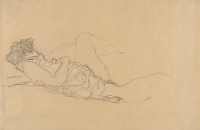 Slapende Vrouw door Gustav Klimt