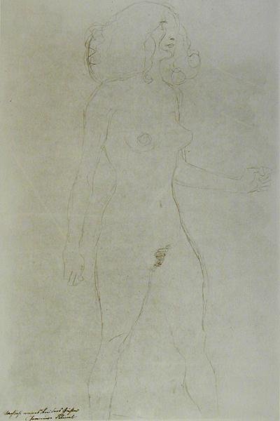 Staande naakt door Gustav Klimt