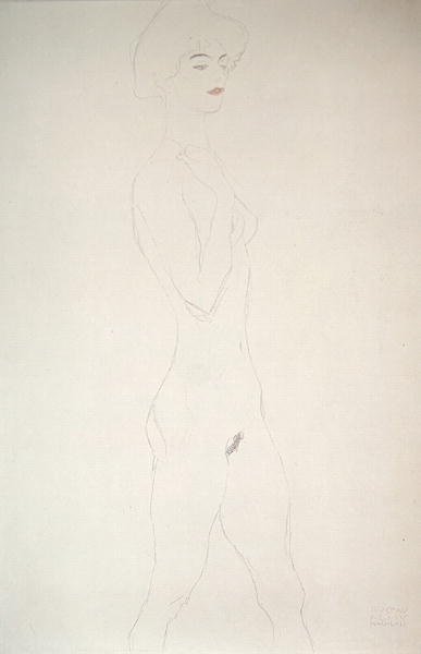 Staande Naakt door Gustav Klimt