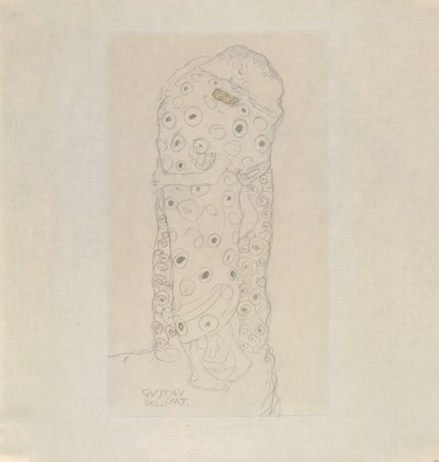 Staand paar geliefden door Gustav Klimt