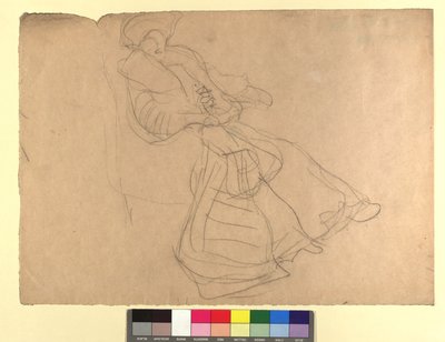 Studie zu einem Damenporträt door Gustav Klimt